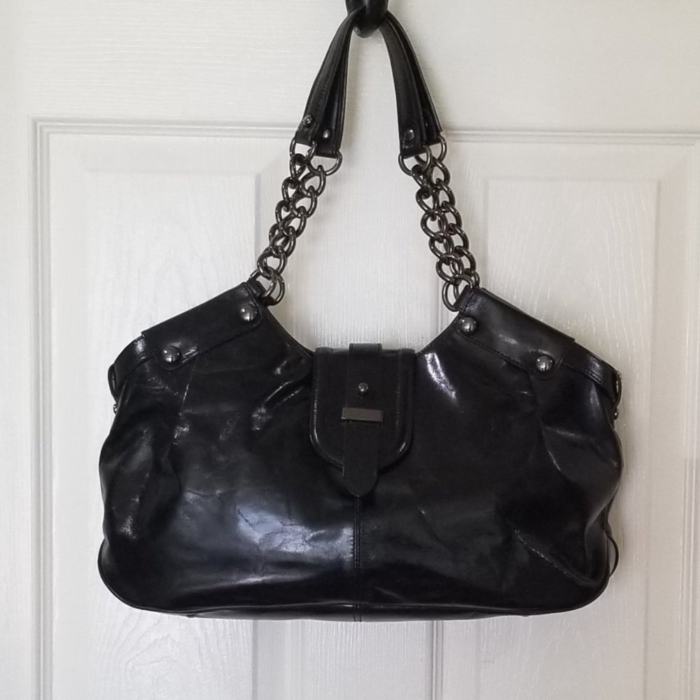 Kenneth Cole Leather Satchel in Black